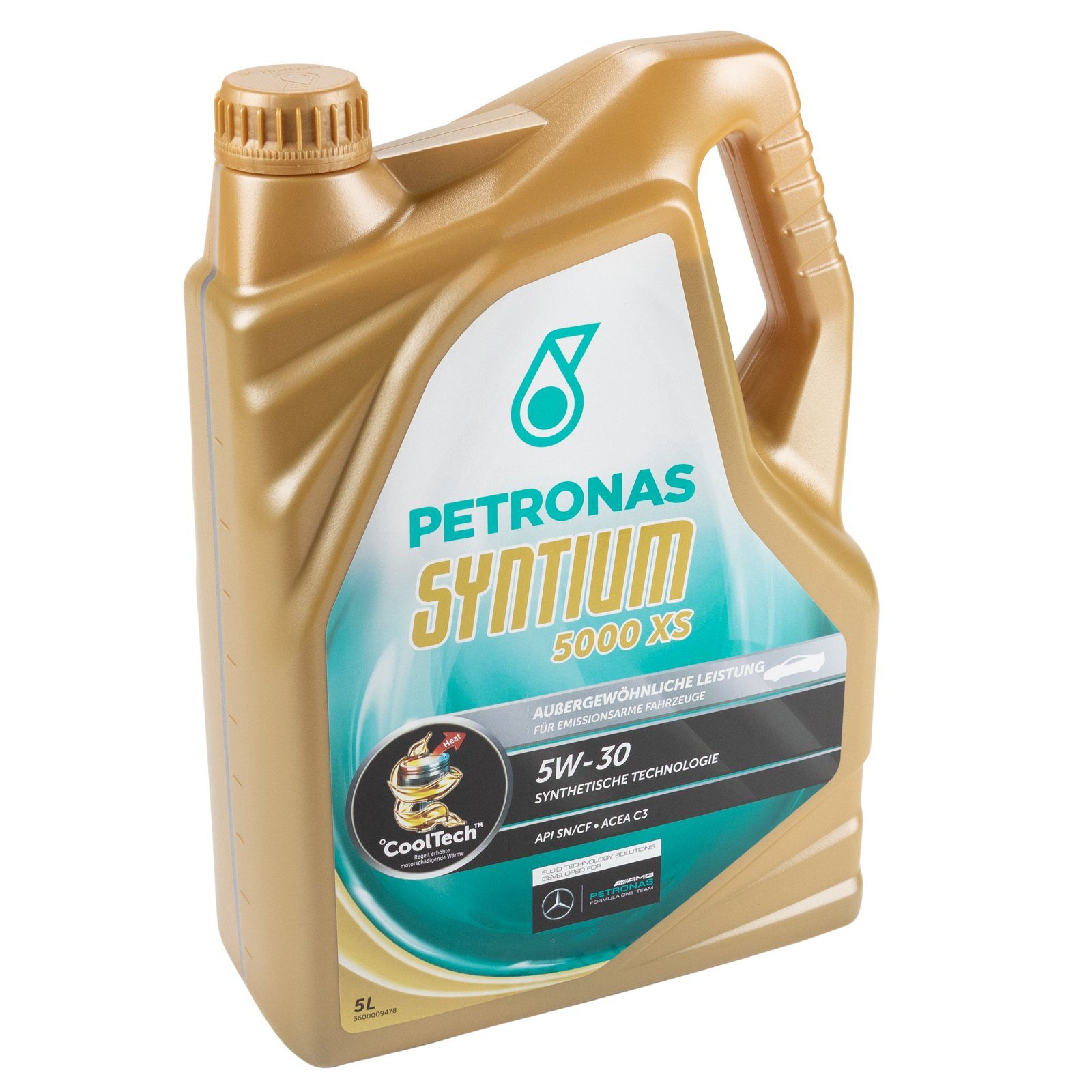 Petronas Motoröl Petronas Syntium 5000 XS Öl 5W30 5L 5 Liter, (1-tlg), ''Fuel Economy''-Eigenschaften und Los Saps-Technologie