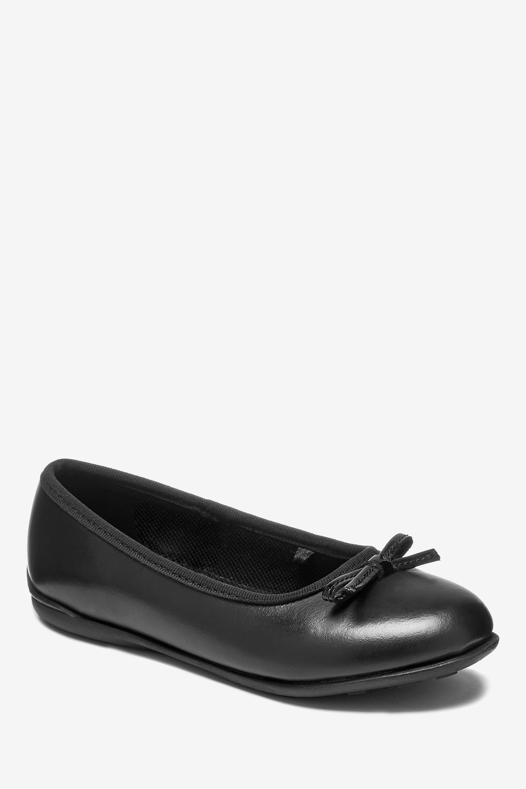 Next für (1-tlg) Black die Schule Leder Loafer aus Ballerinas