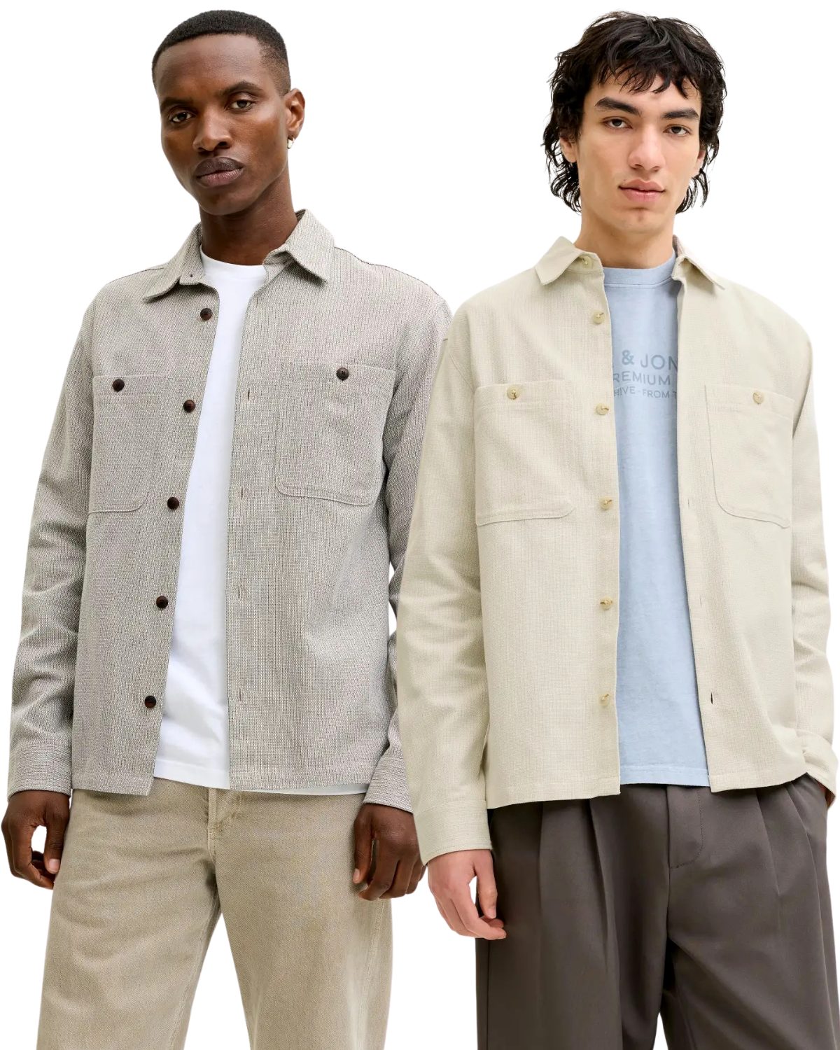 Jack & Jones Langarmhemd (Spar-Set, 2er-Pack) Klassisches Herrenhemd in Regular Fit
