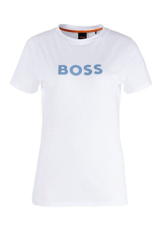 BOSS ORANGE T-Shirt C_Elogo mit kontrastfarbenem BOSS-Schriftzug