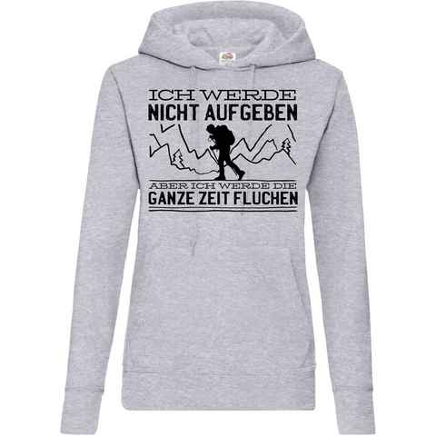 Youth Designz Kapuzenpullover Nicht Aufgeben Wandern Damen Hoodie Pullover mit lustigem Spruch & Logo Aufdruck