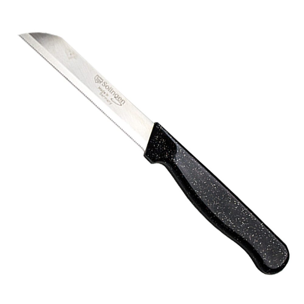 Visaggio Obstmesser Solingen Allzweckmesser Schälmesser Gemüsemesser Küchenmesser, Wellenschliff Solingen Messer, Flitter Optik, Edelstahl (rostfrei)