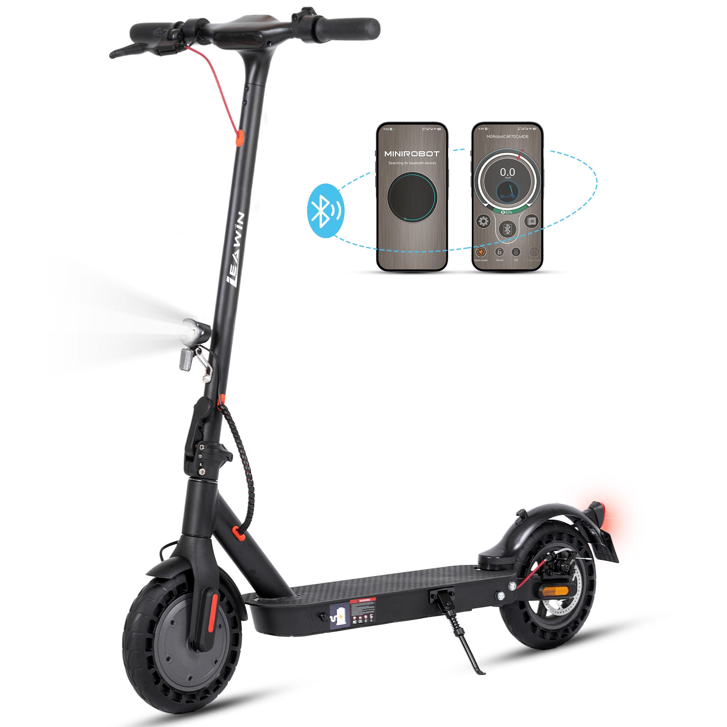 WHEELYOU E-Scooter 10'' E-roller mit Straßenzulassung (ABE), max. 45km, faltbar, 500,00 W, 20 km/h, (120kg Tragfähigkeit, 20% Steigung, APP-Funktion), 2 Stoßdämpfer, E-ABS+Scheibenbremse, klappbarer Elektroroller