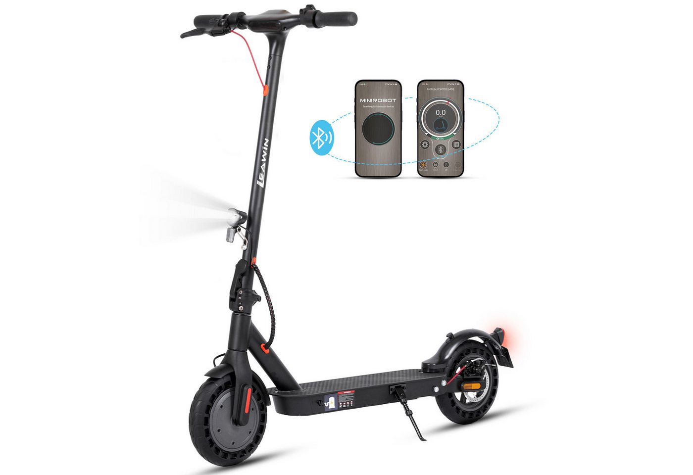 ZWHEEL E-Scooter 10'' E-roller mit Straßenzulassung (ABE), max. 45km, faltbar, 500,00 W, 20 km/h, (20% Steigung, APP-Funktion, 120kg Tragfähigkeit), 2 Stoßdämpfer, E-ABS+Scheibenbremse, klappbarer Elektroroller