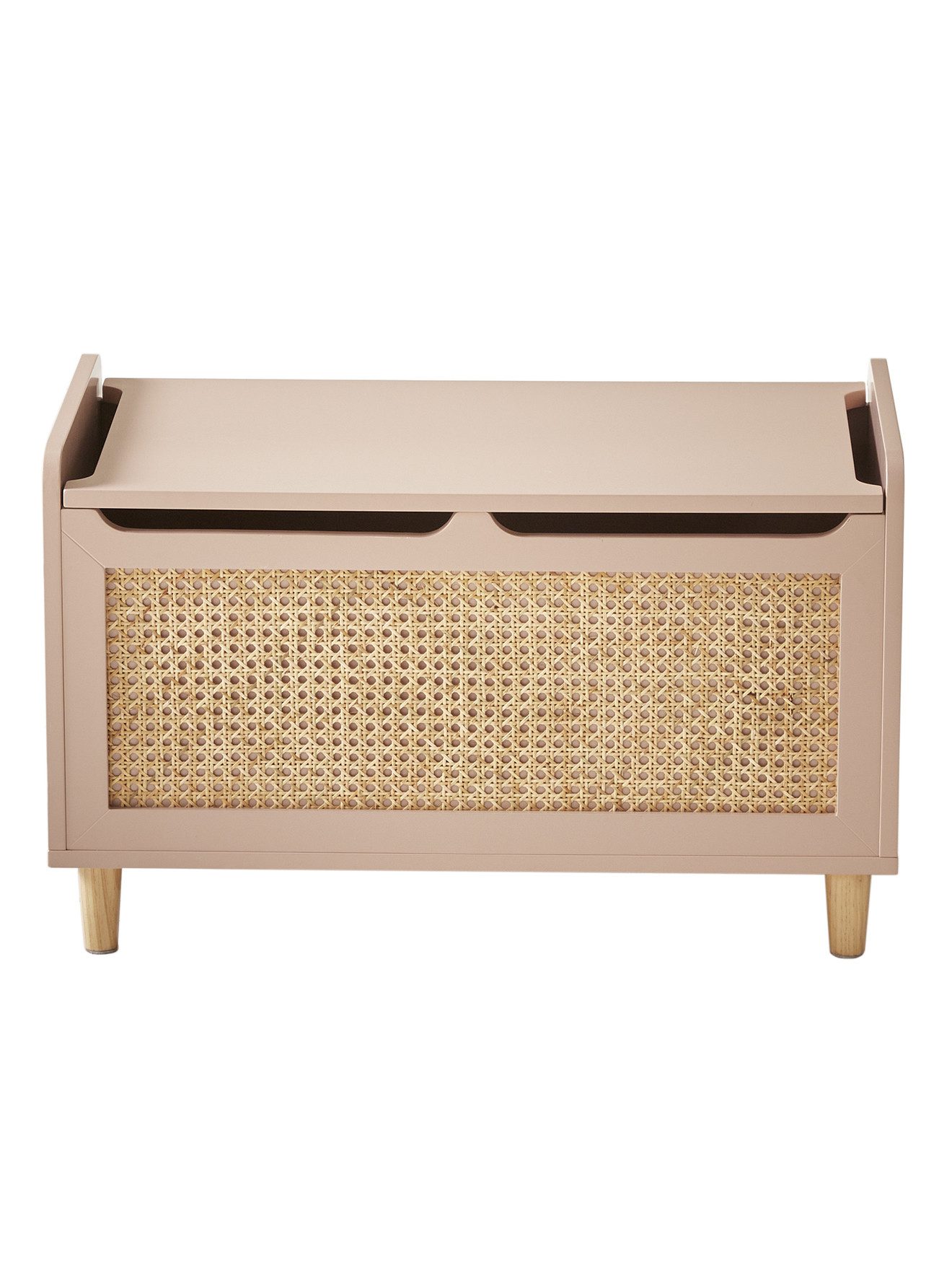 vertbaudet Sitzbank Kinderzimmer Spielzeugtruhe mit Rattan POESIE