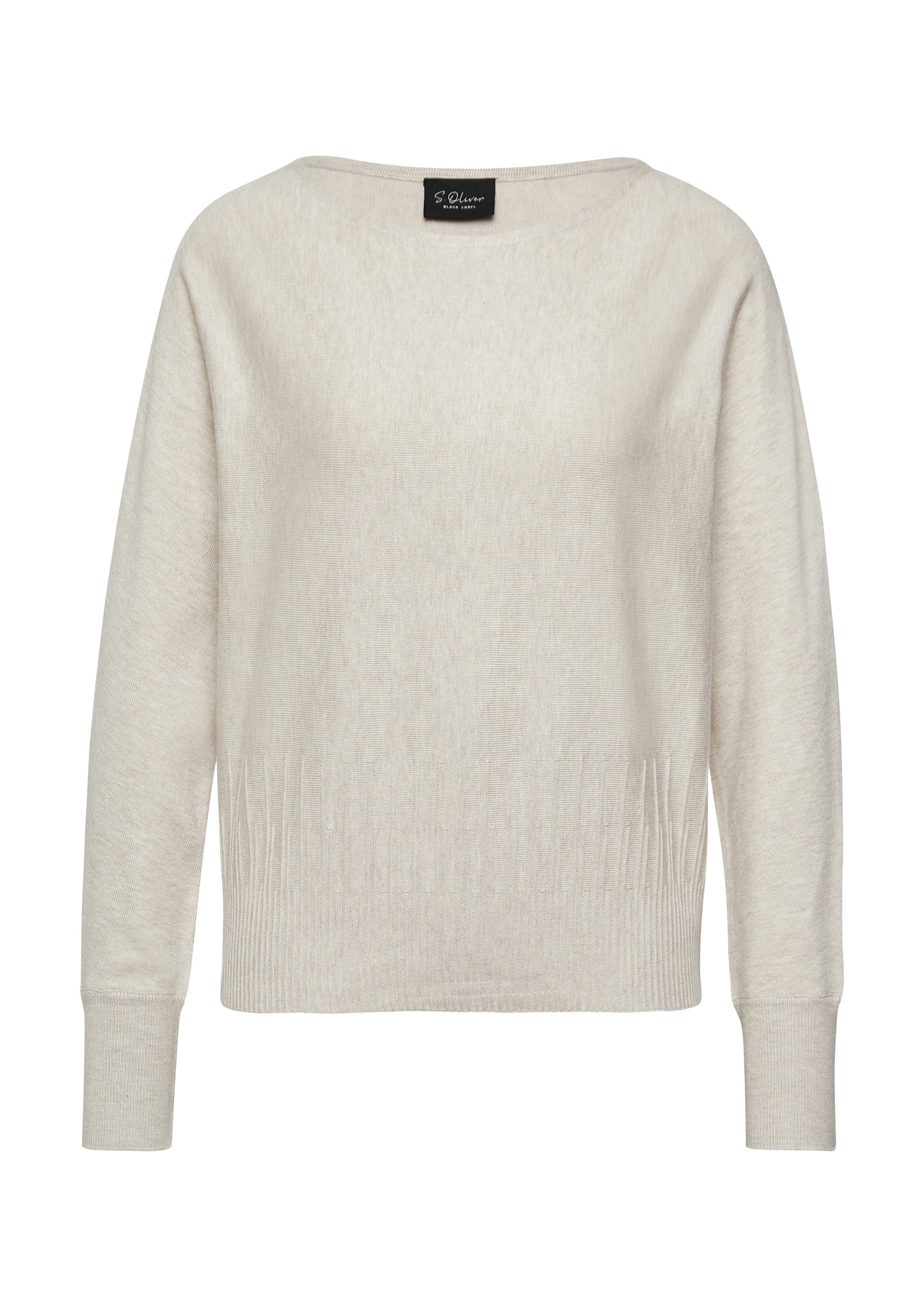 s.Oliver BLACK LABEL Strickpullover mit Fledermausärmeln
