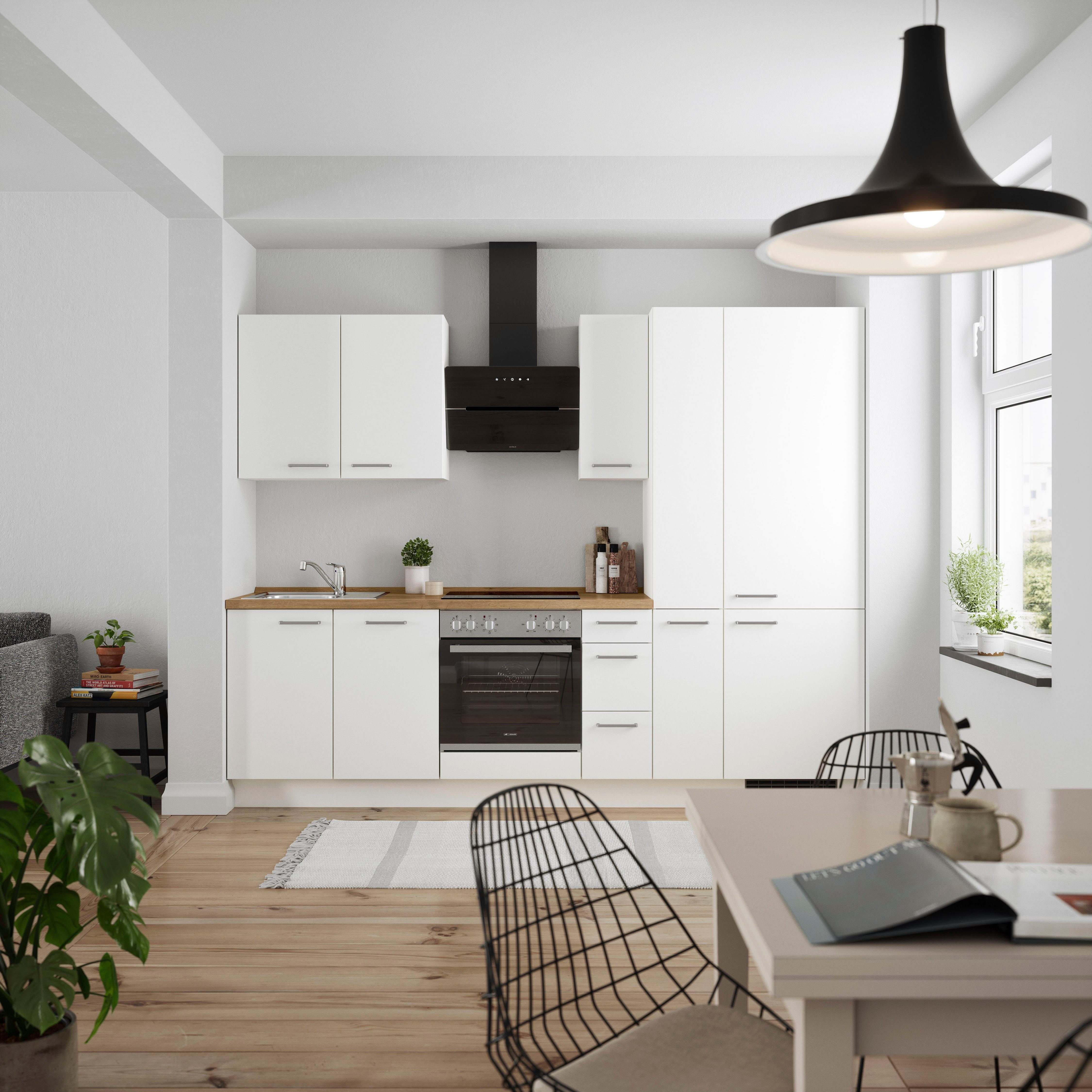 nobilia® Küchenzeile "Touch II", NEU: individuell anpassbar mit gratis Profi-Beratung, vormontiert, Breite 270 cm, Ausrichtung wählbar, wahlw. mit E-Geräten