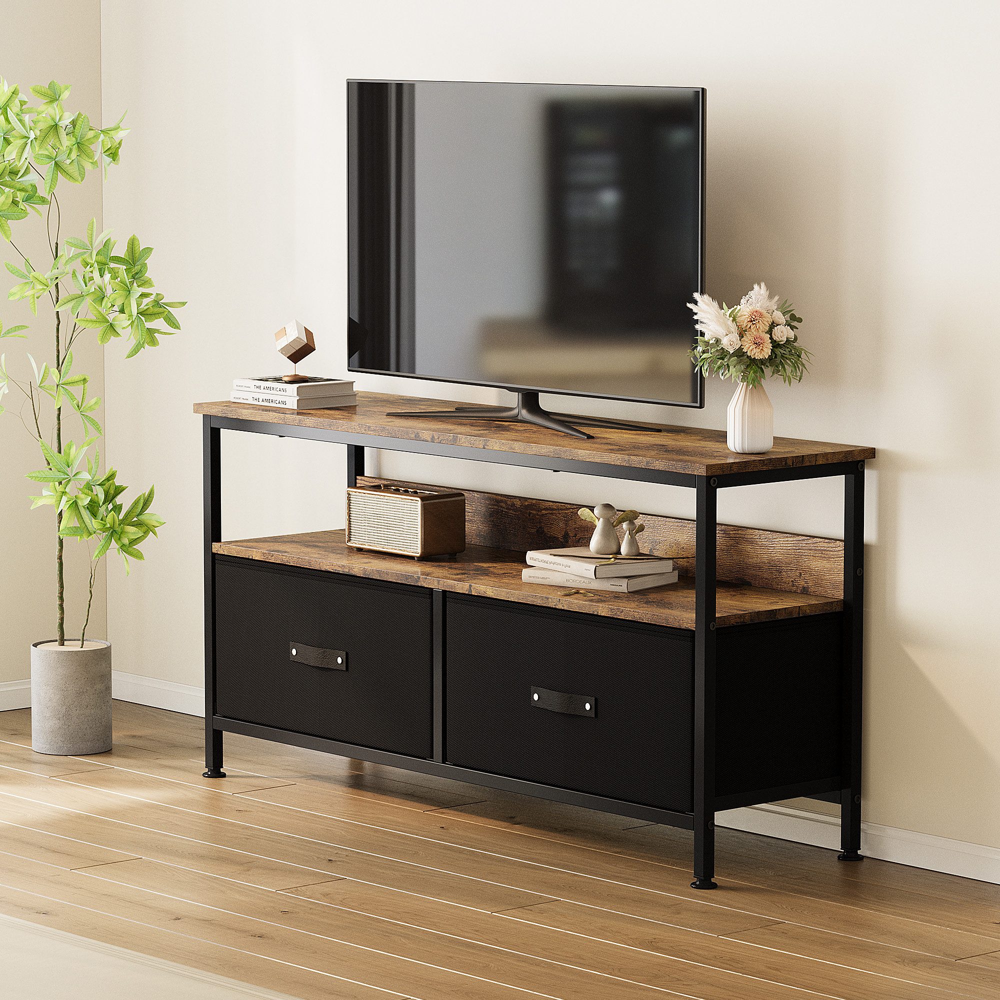 GarveeMore TV-Schrank Lowboard Fernsehtisch Fernsehschrank für Fernseher bi günstig online kaufen