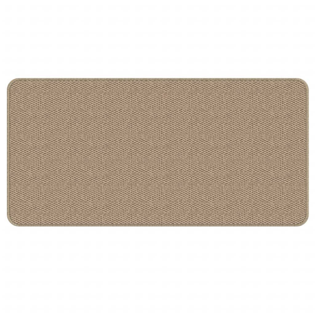 furnicato Läufer Teppichläufer Sand 50 x 100 cm, Polypropylen, Sisal-Look, Maschinenwaschbare Bodenmatte mit rutschfester Oberfläche für Flure