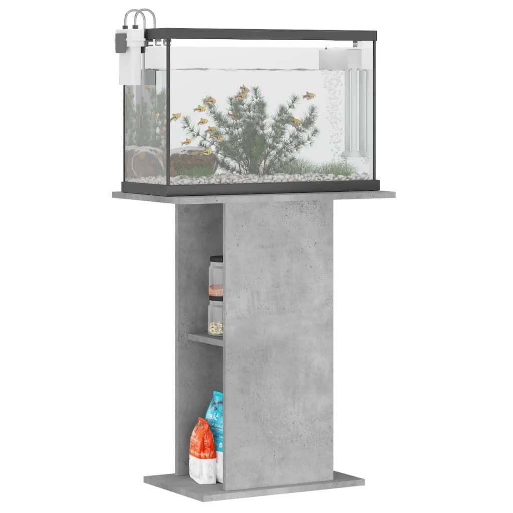 vidaXL Aquariumunterschrank Aquariumständer Betongrau 60,5x36x72,5 cm Aquarium Holzwerkstoff Unter