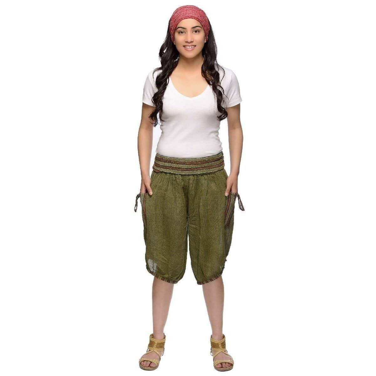 Haremshose Varkala Damen Harem Short gesmokt