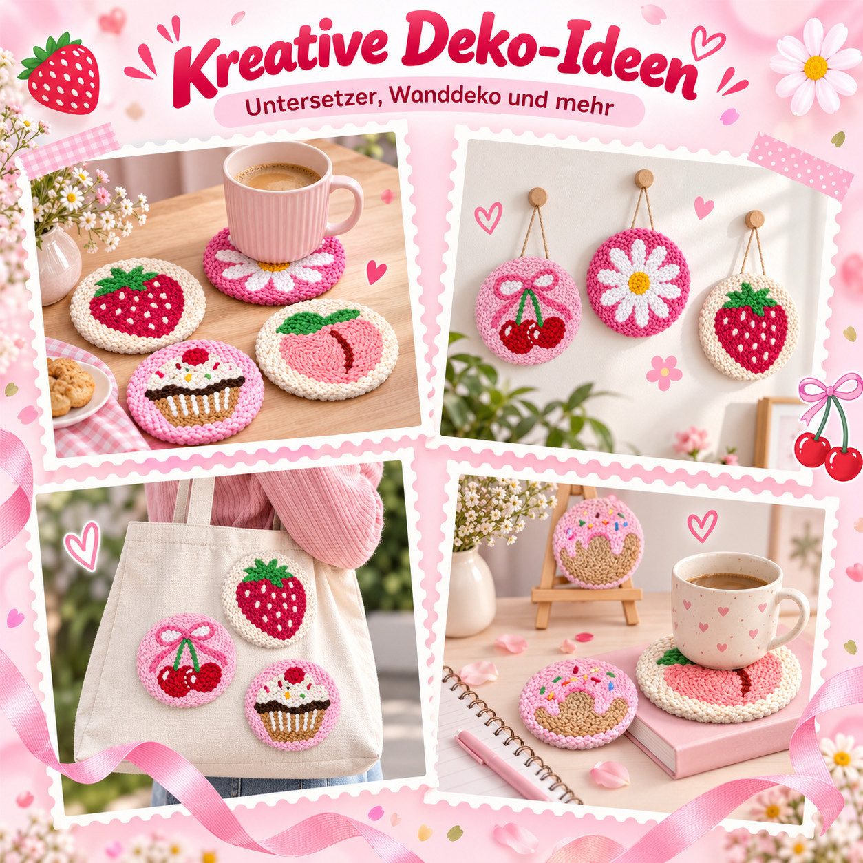 VEKROBOT Nähkästchen Kreativer DIY Ständer Keramik Stickerei entspannend ideales Geschenk (Set, 1 St., DIY-Stressabbau-Set – zum Stempeln & Basteln), 6 teiliges – Bild 3 von 5