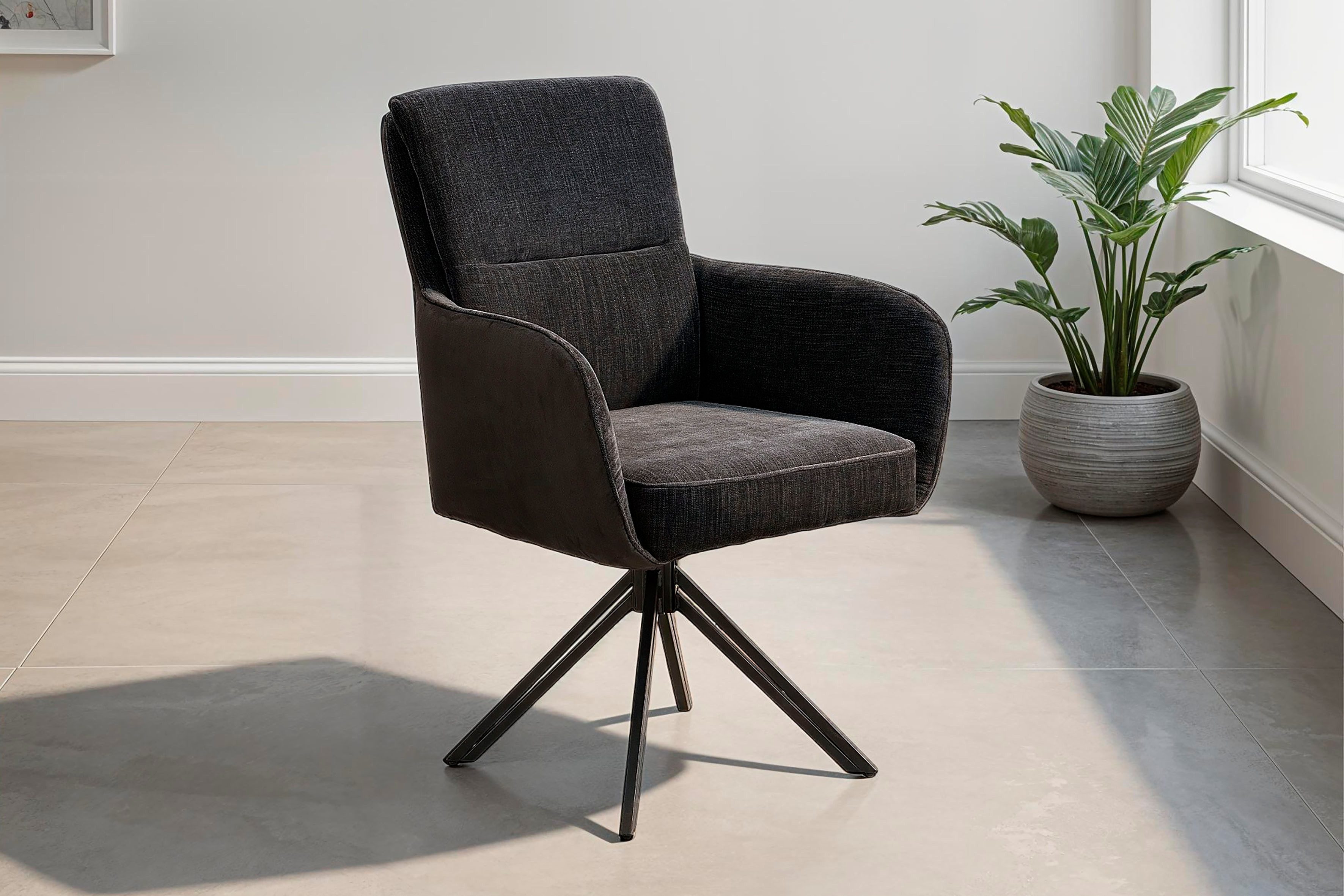 byLIVING Esszimmerstuhl Tino (Set, 2 St), 360 Grad drehbar mit Federkernpol günstig online kaufen