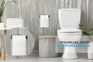 Perfectosan Toilettenpapierhalter Callustus, rostfrei, extra starker Halt, Markenqualität, edles Design, Edelstahl