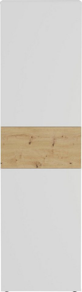 FMD Garderobenschrank Belm Garderobenschrank mit Kleiderauszug und 2 Türen, 55 cm
