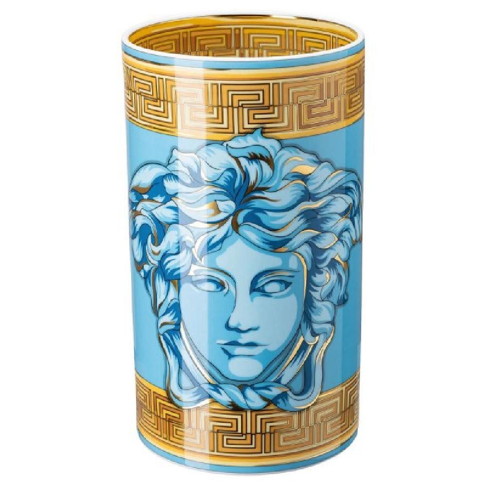Versace Dekovase by Rosenthal Vase Medusa Amplified Blue Coin (30cm)