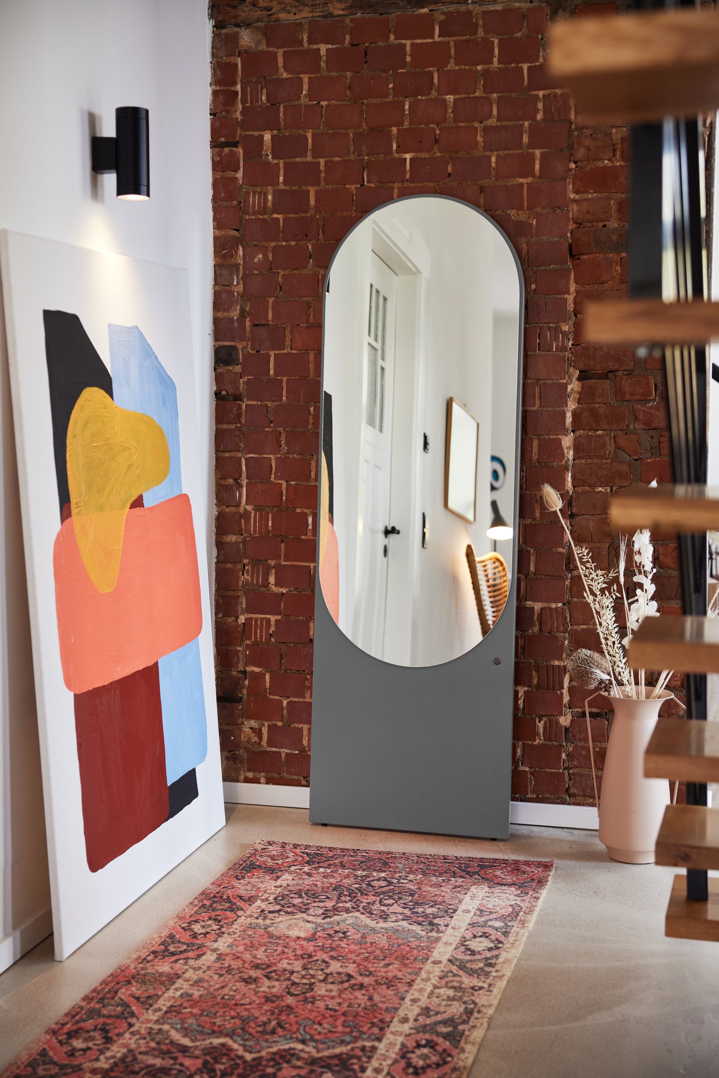 TOM TAILOR HOME besonderer grey012 & vielen - Form COLOR Standspiegel farbiges MIRROR Wandlehnender - in Spiegel in schönen Farben hochwertig Highlight lackiert