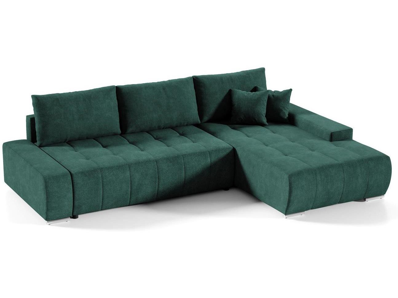 Beautysofa Ecksofa Draco L mit Schlaffunktion, in pflegeleichten Stoffen, Bettkasten