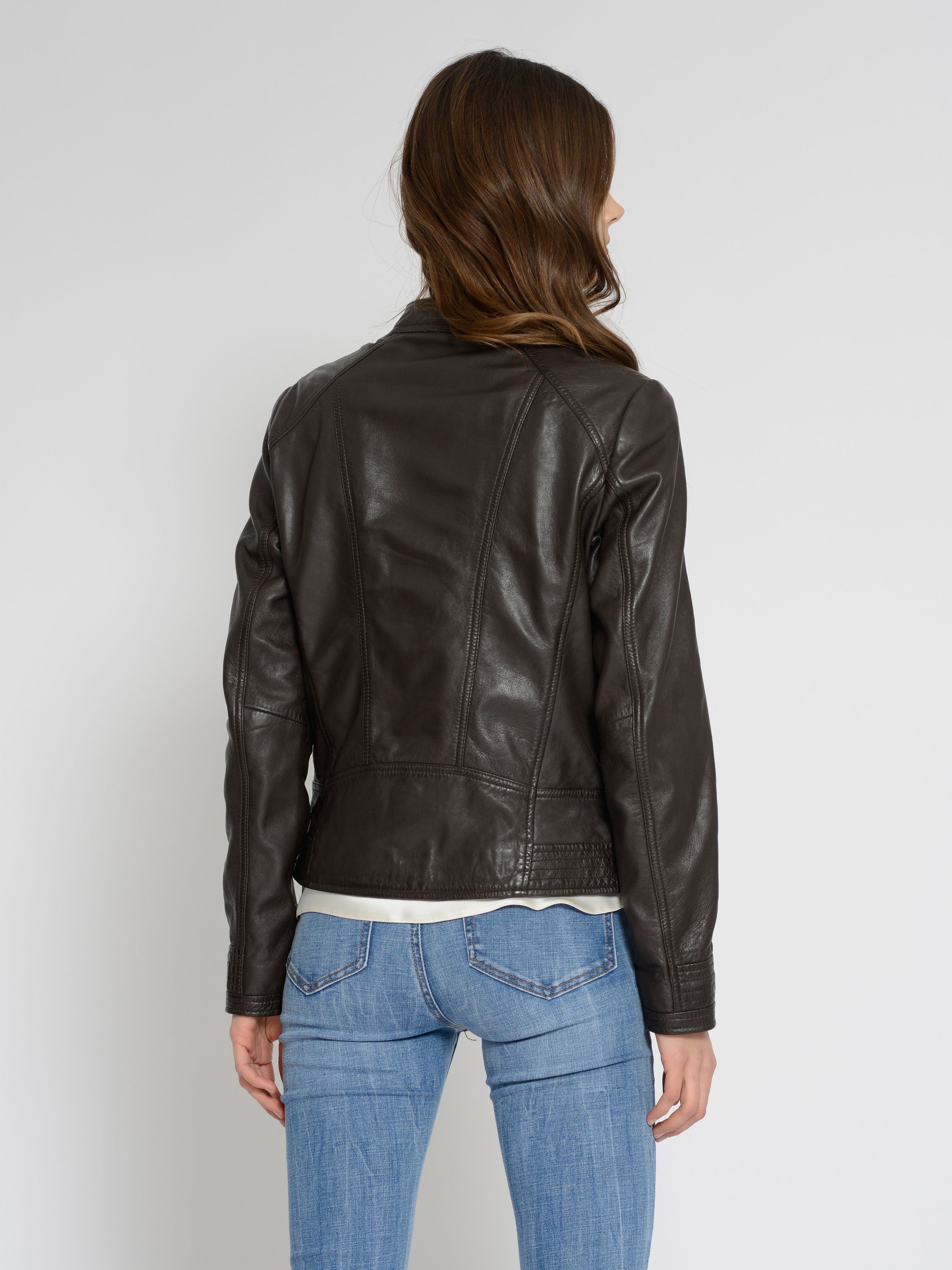 MUSTANG brown dark Blanca Lederjacke