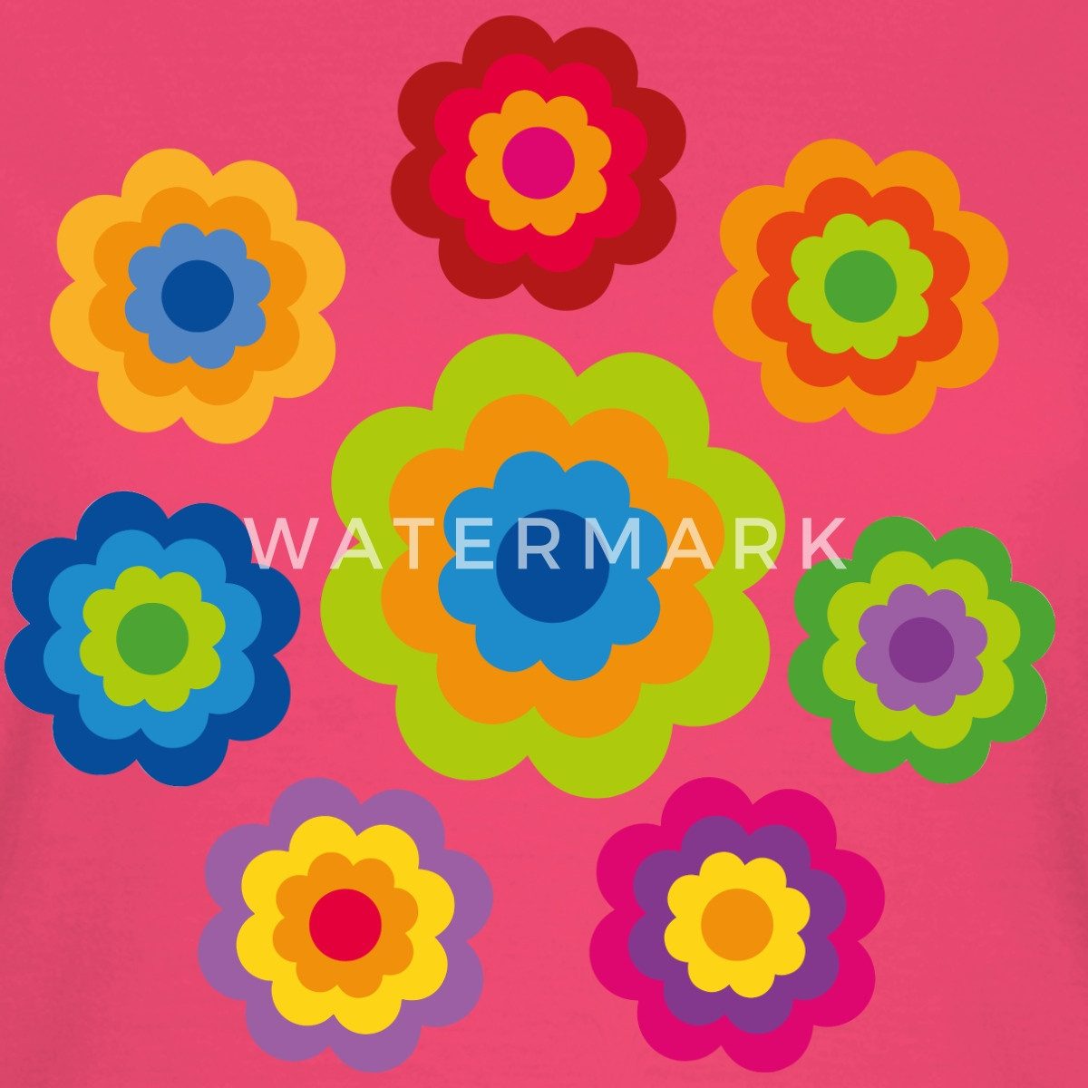 Spreadshirt T-Shirt 70er Jahre Hippie Flower günstig online kaufen