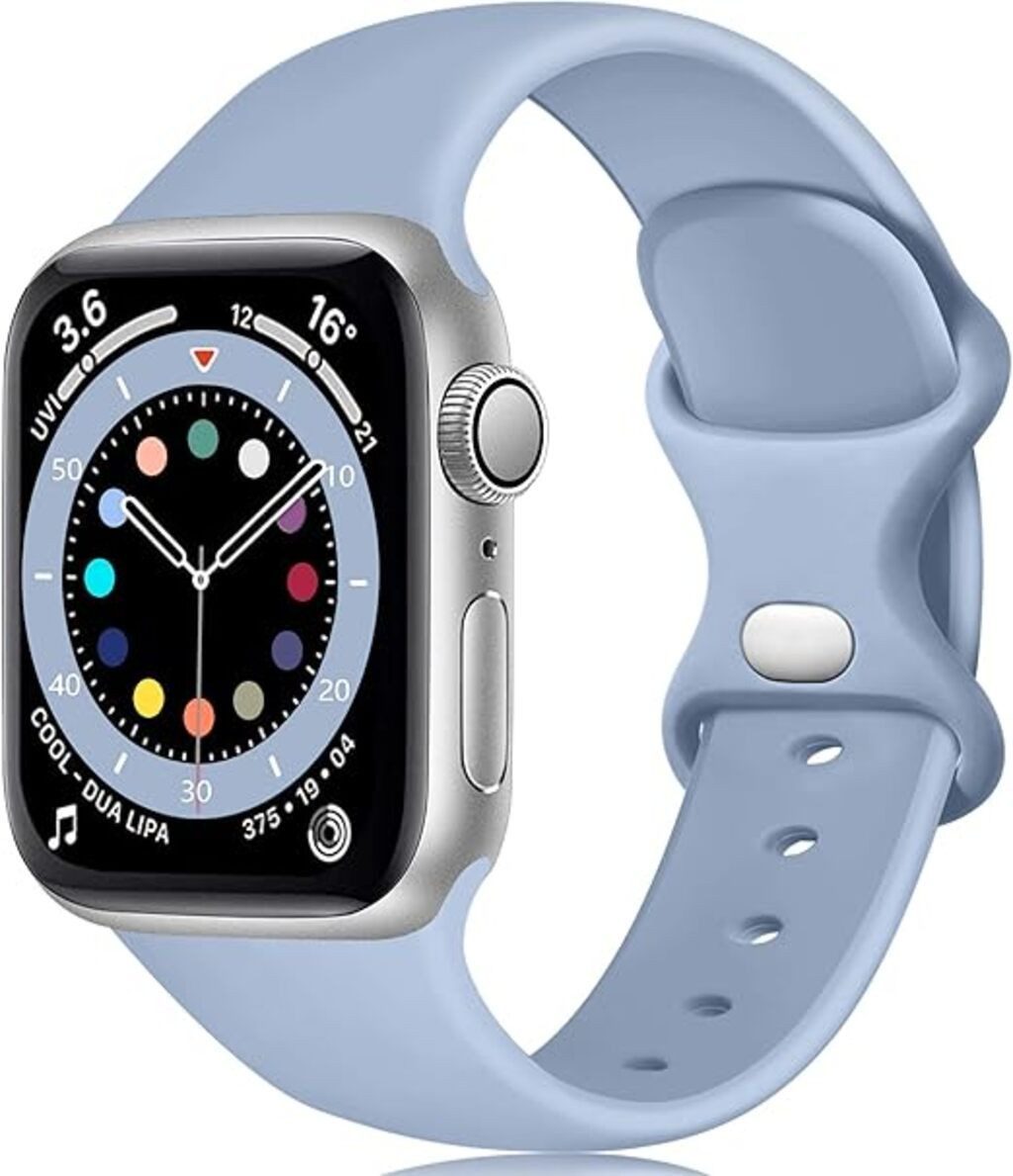 Baker Smartwatch-Armband Apple Watch Armband 44mm 45mm 49mm 46mm 42mm 40mm 41mm 38mm, Weiches Silikon Band für iWatch Ultra SE Series 10 9 8 7 6 5 4 3 2