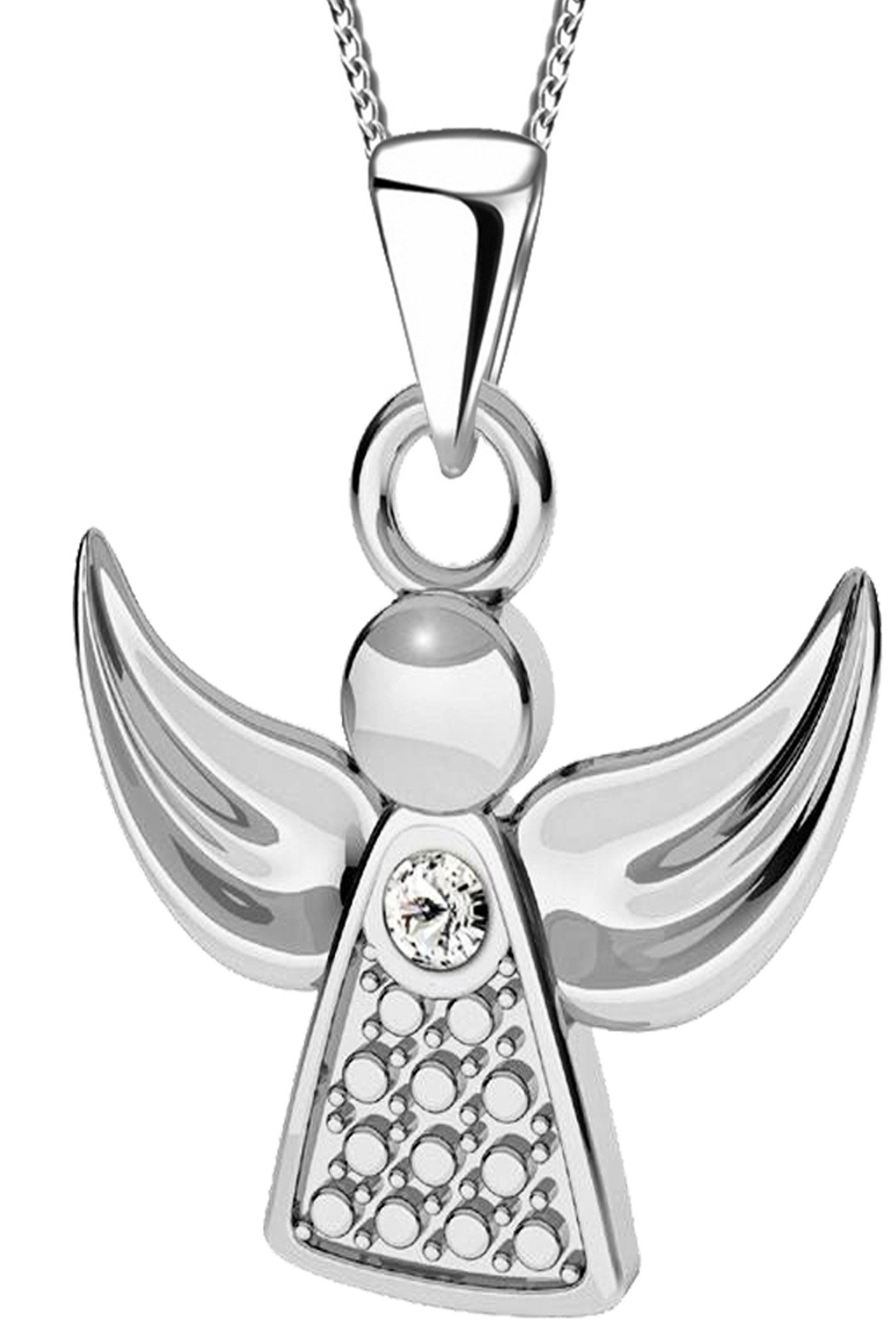 Kette mit Anhänger 925 Silber Schutz-Engel Halskette Damenkette Kinderkette