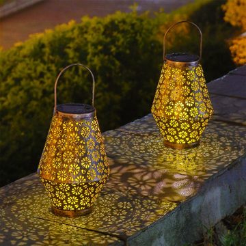 Vicbuy LED Solarleuchte, Laterne Außen IP55 wasserfest Hängend Deko Garten