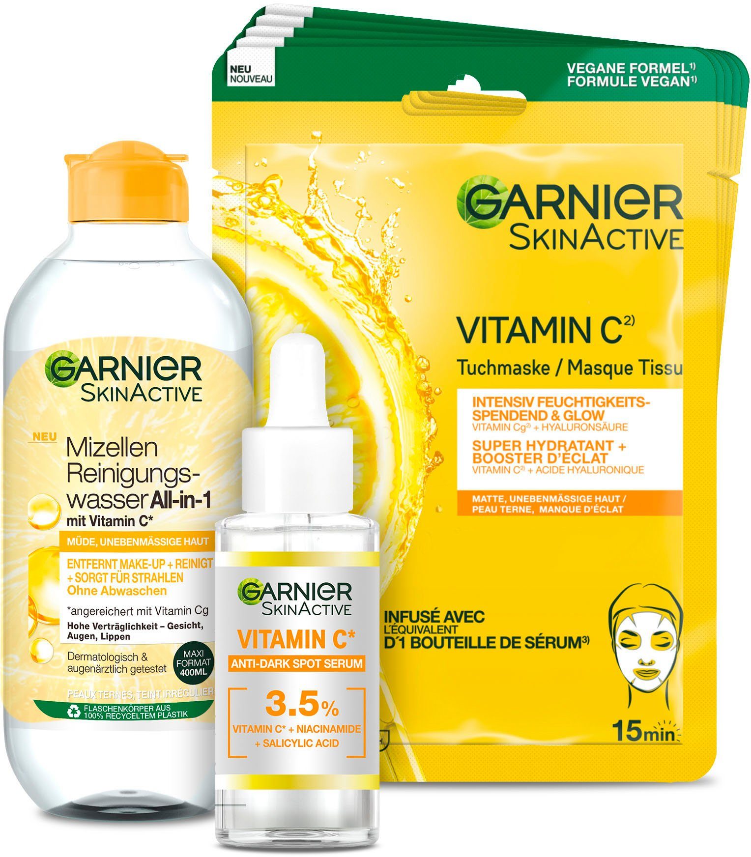 GARNIER Pflege-Set Vitamin C Coffret | Spülungen