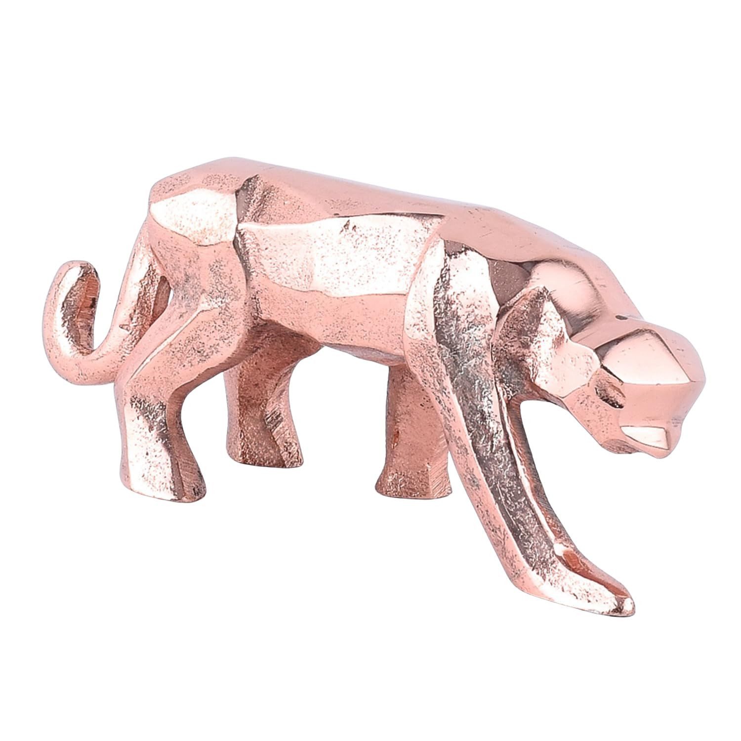 Marrakesch Orient & Mediterran Interior Tierfigur Tierfigur Figur als Tischdekoration Jaguar Kupfer (1 St), Handarbeit
