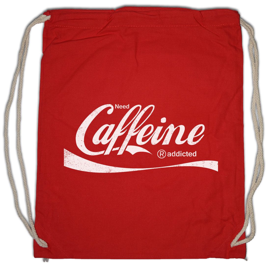 Urban Backwoods Turnbeutel Need Caffeine Turnbeutel Cola Kola Love Liebe Coffein Koffein Caffeina (1-tlg), Logo Sucht Süchtig Addicted