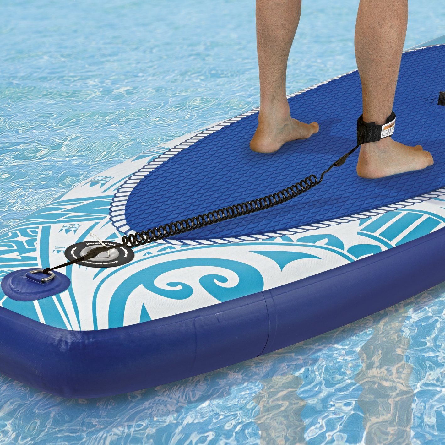 110kg, cm, Paddle-Board Set Stand Inflatable 300 SUP-Board, Board Board Stand-Up inkl. Paddling Komplett Paddle MAXXMEE blau/türkis Paddel SUP up