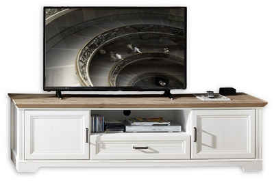 Innostyle TV-Board TV Lowboard JASMIN 193 cm Pinie weiß Nachbildung