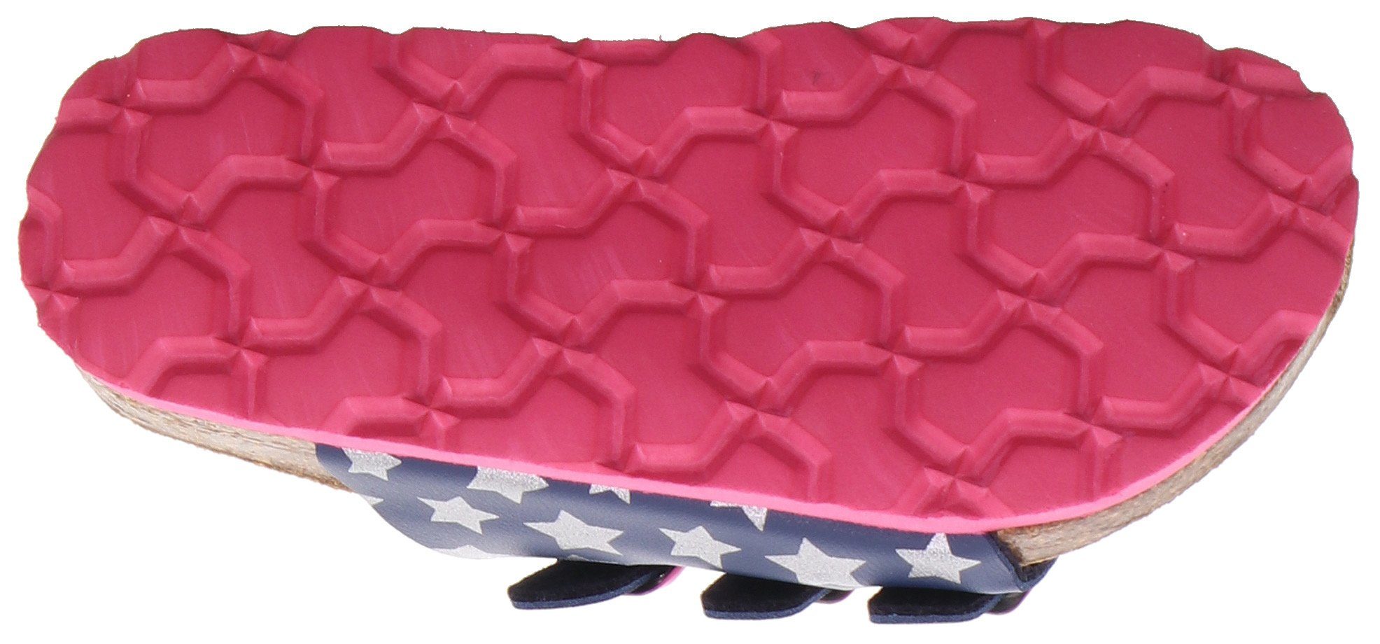 Hausschuh WMS: Print blau-pink Superfit Mittel Fußbettpantolette mit allover