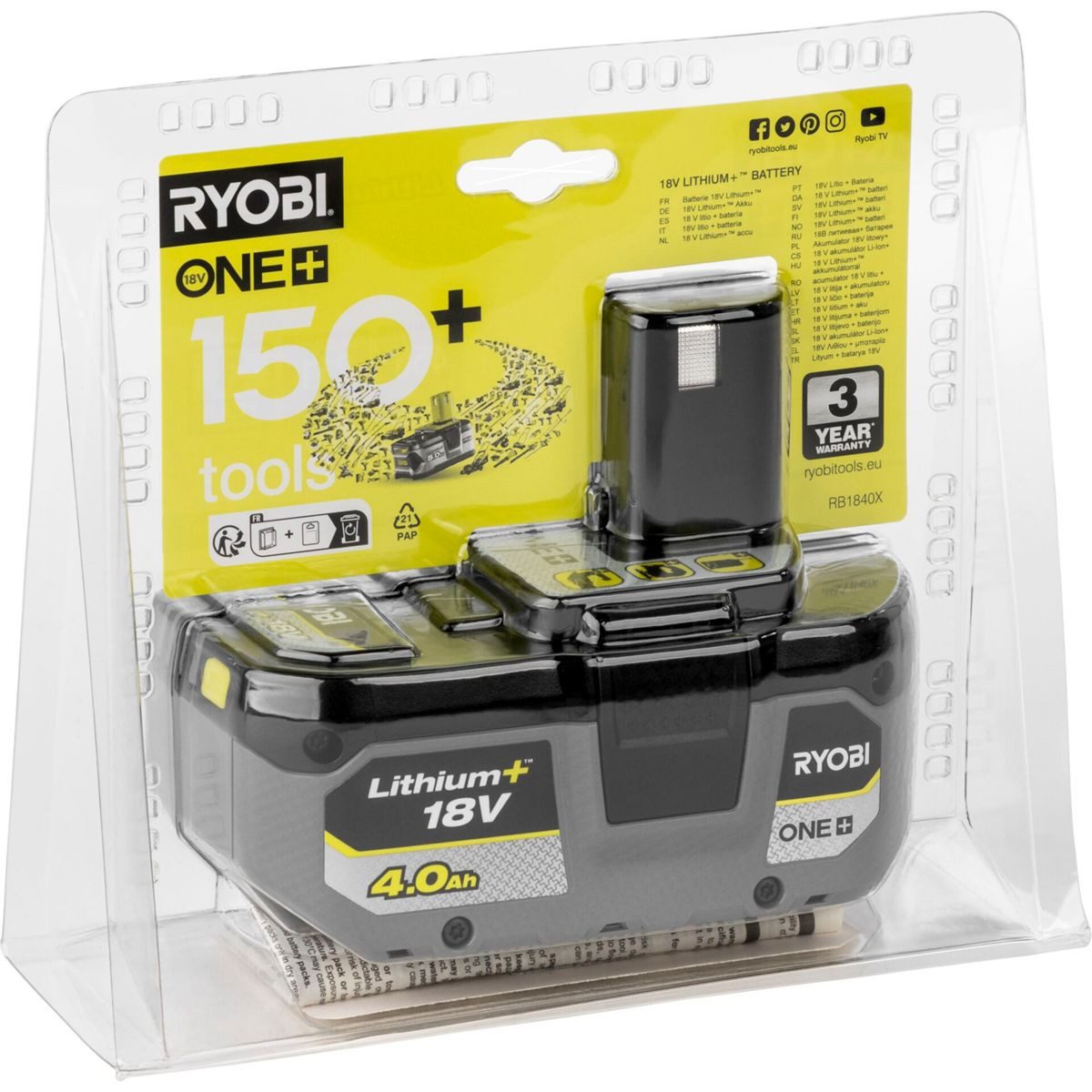 RYOBI RYOBI ONE+ 18V Akku – leistungsstarke Li-Ion Energiequelle Akkupacks