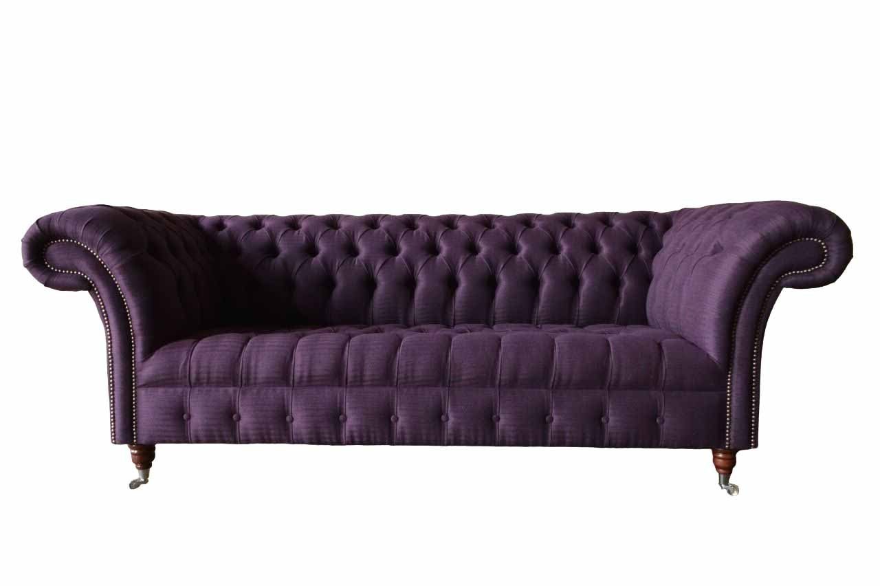 Chesterfield Couch JVmoebel 3 Klassisch Sofa Chesterfield-Sofa, Wohnzimmer Design Sofas Sitzer