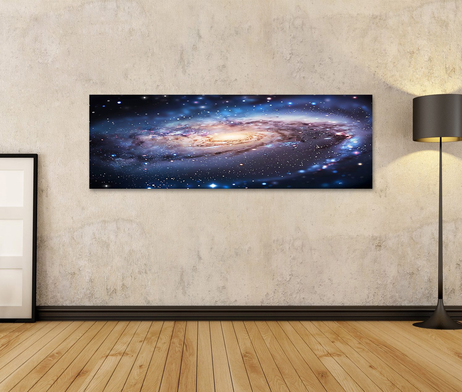 islandburner Leinwandbild Milchstraßen-Galaxie - Sterne funkeln, Weltraumstaub schwebt, Universu