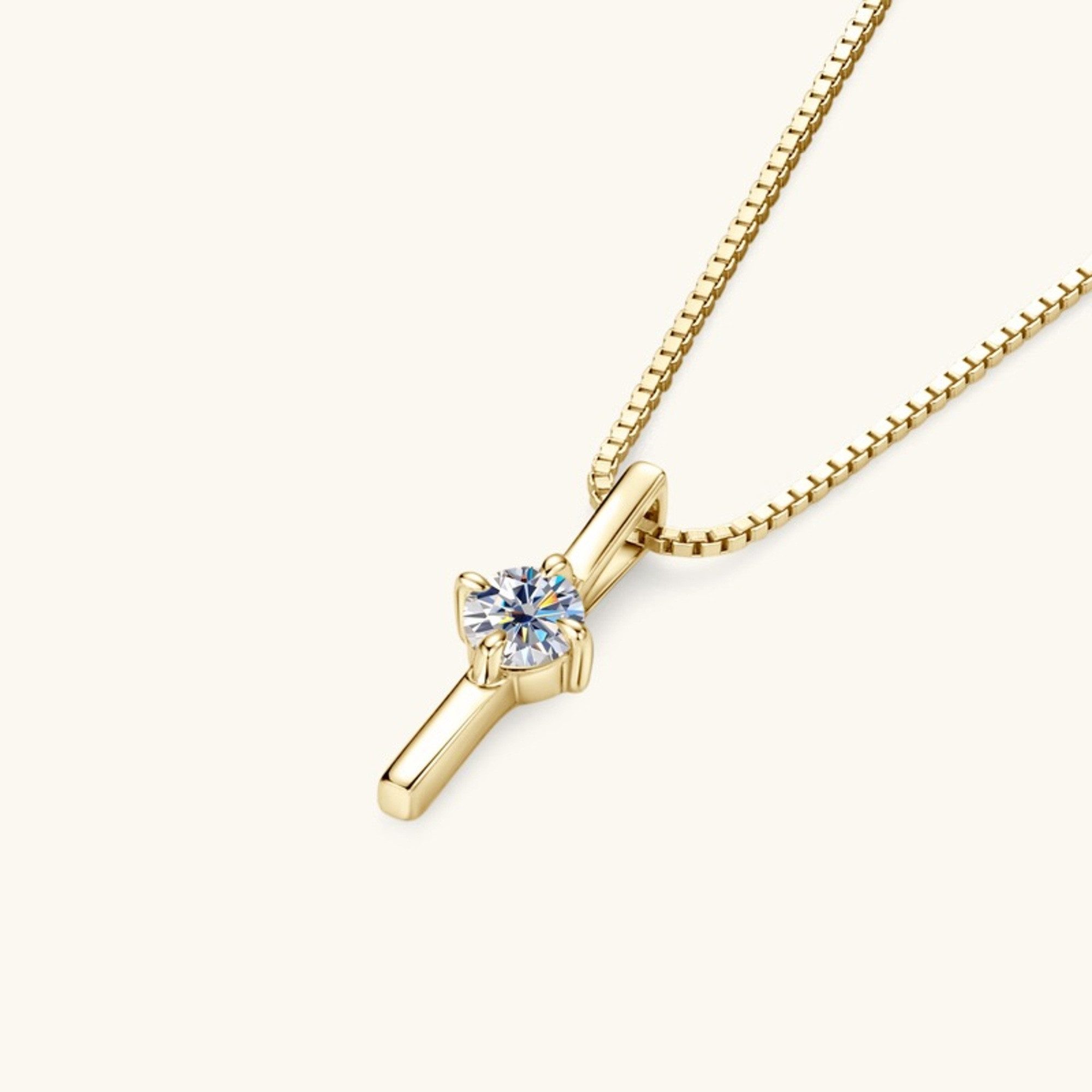 ROUGEMONT Kette mit Anhänger Moissanit Damen Halskette mit Echtheitszertifi günstig online kaufen