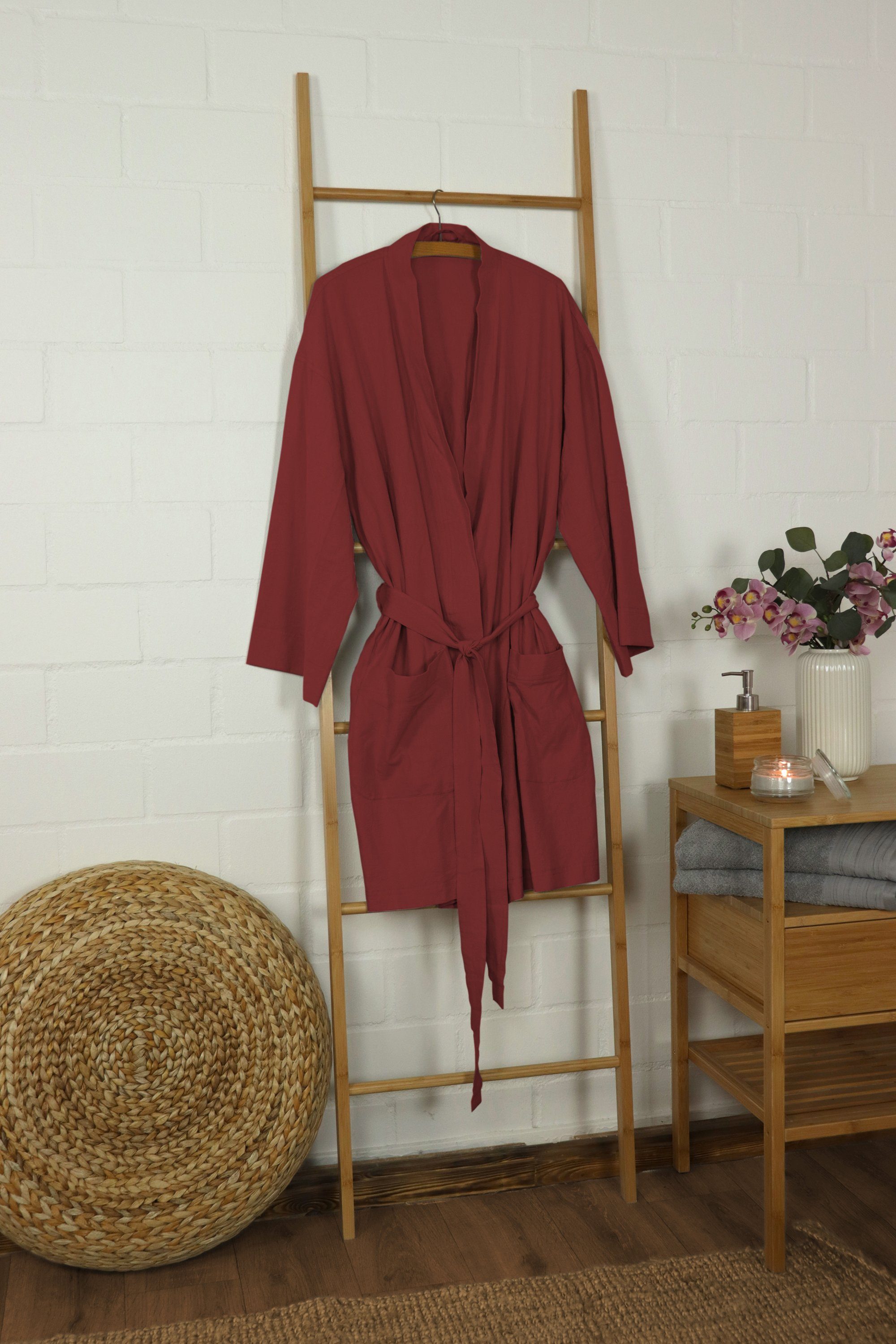 Kimono »Lissabon Kimono Bademantel One-Size 36-42, 100% Baumwolle«,  jilda-tex online kaufen | OTTO