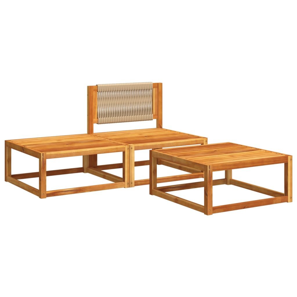 vidaXL Loungesofa 3-tlg. Gartensofa-Set mit Kissen günstig online kaufen