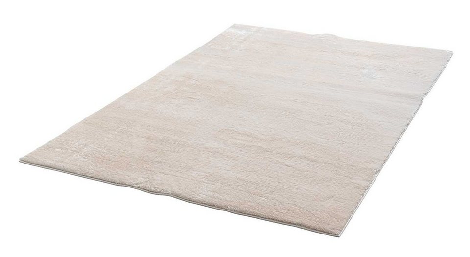 Teppich LOFT, Creme, 160 x 230 cm, Polyester, Uni, merinos, rechteckig, Höhe:  19 mm