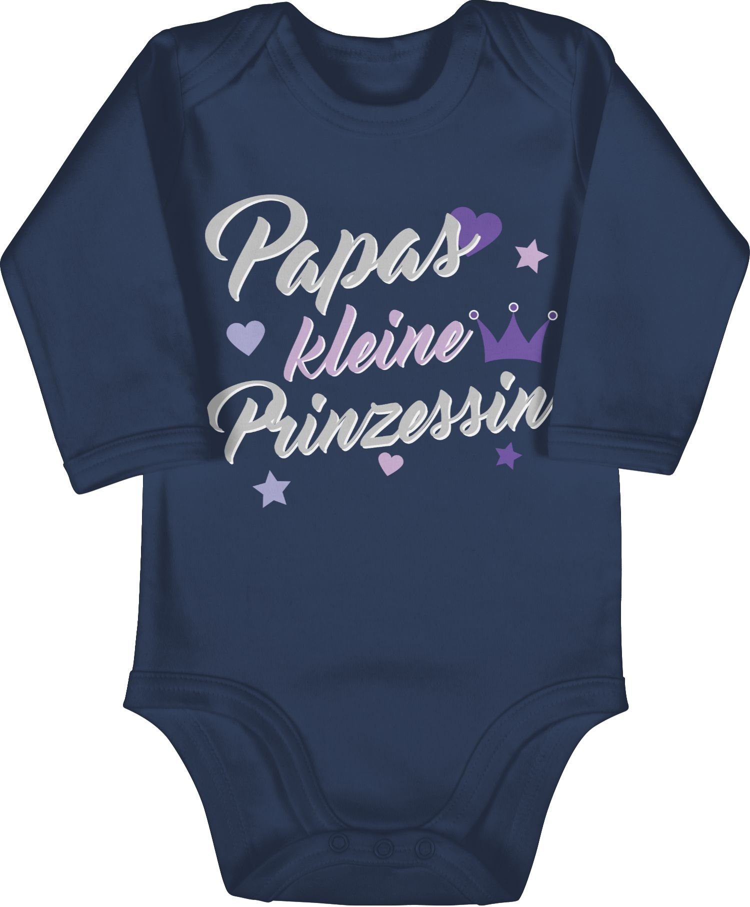 Blau 2 Papas Navy Shirtbody Prinzessin Baby Geschenk Vatertag kleine Shirtracer