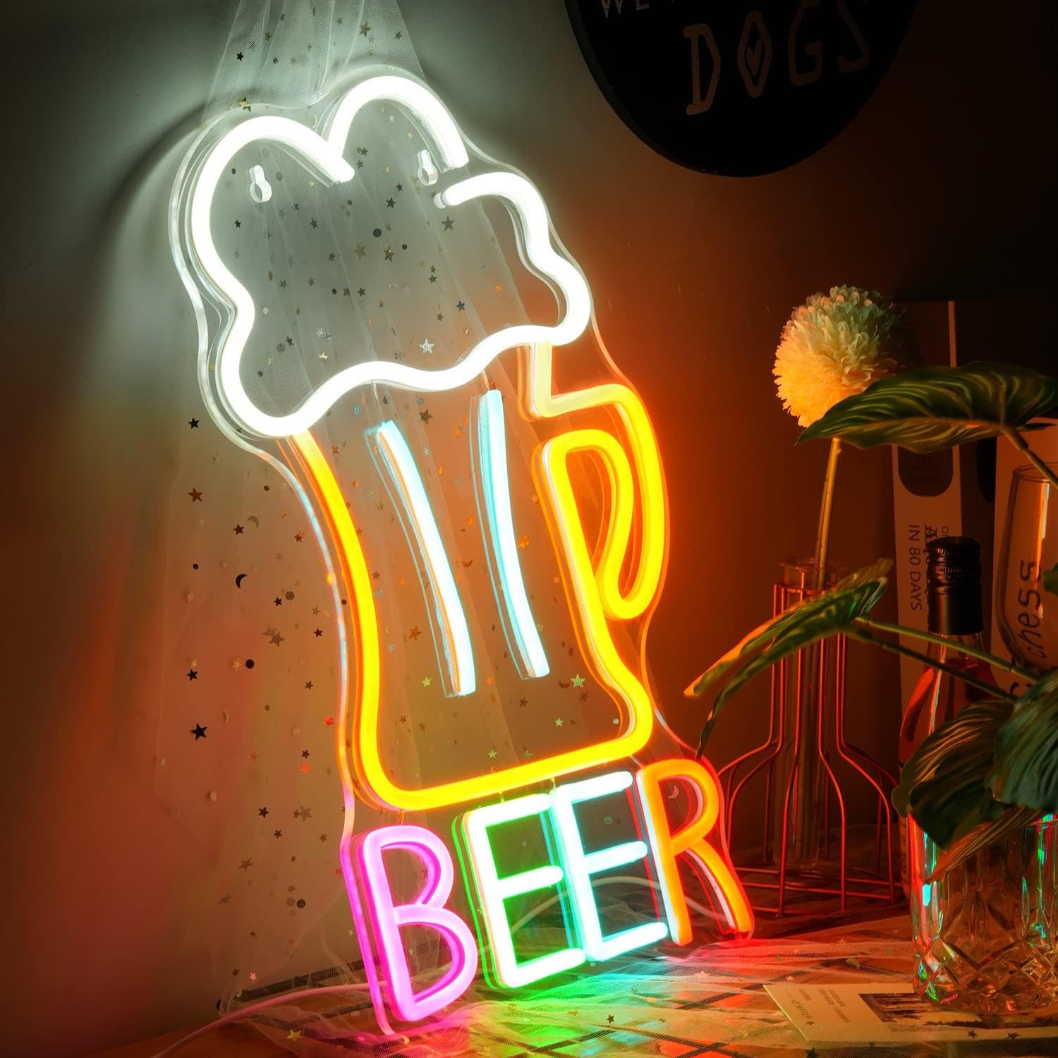 JIBENNEON LED Dekolicht Neonlicht Beer Leuchtreklame günstig online kaufen