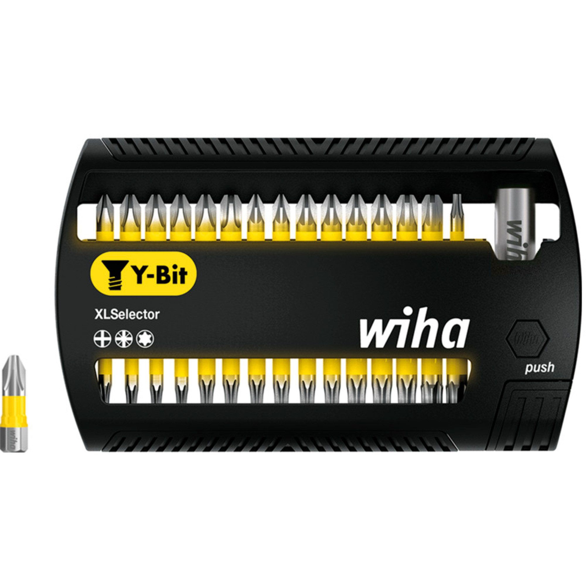 Bohrer- und Bitset Wiha Bit-Satz XLSelector Y-Bit 25mm, 31-teilig
