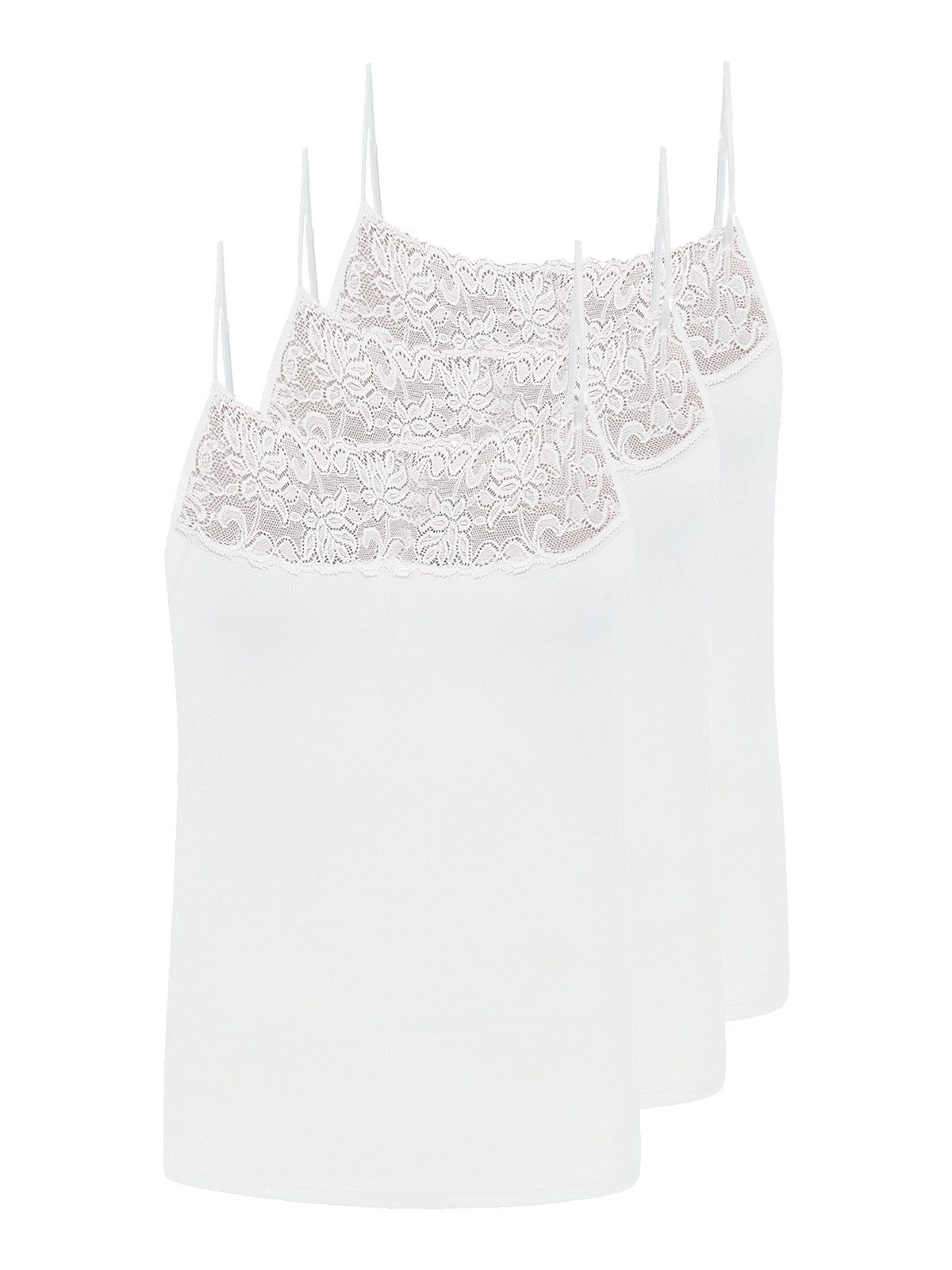 Pompadour Achseltop 3er Pack Damen Spaghettitop Nostalgie (Packung, 3-St) - günstig online kaufen