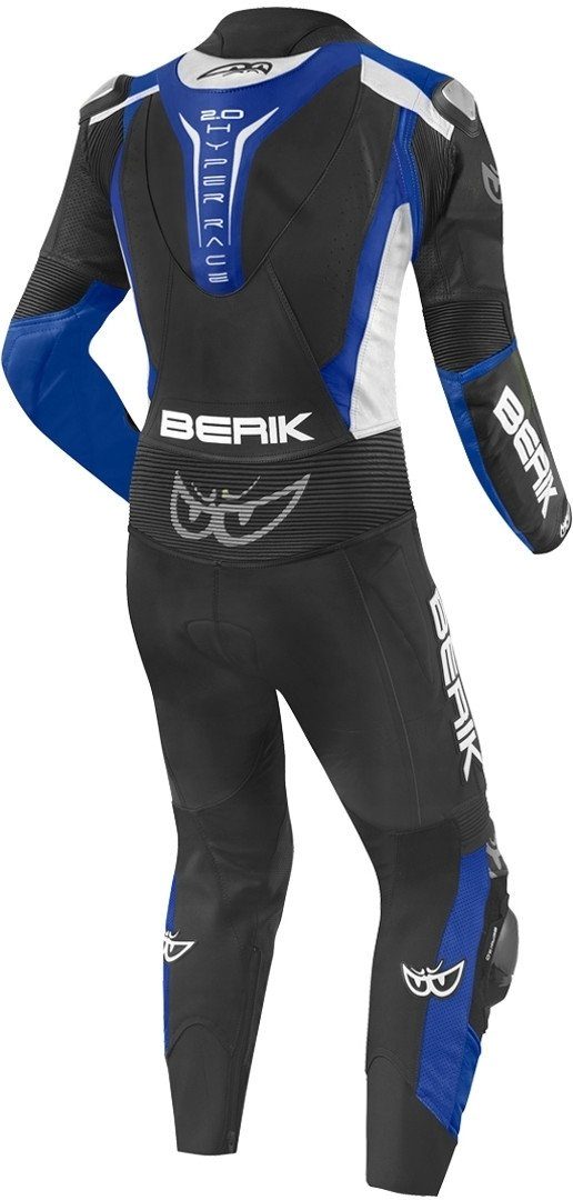 NexG Lederkombi Berik Motorradkombi 1-Teiler Black/Gray/Blue Motorrad