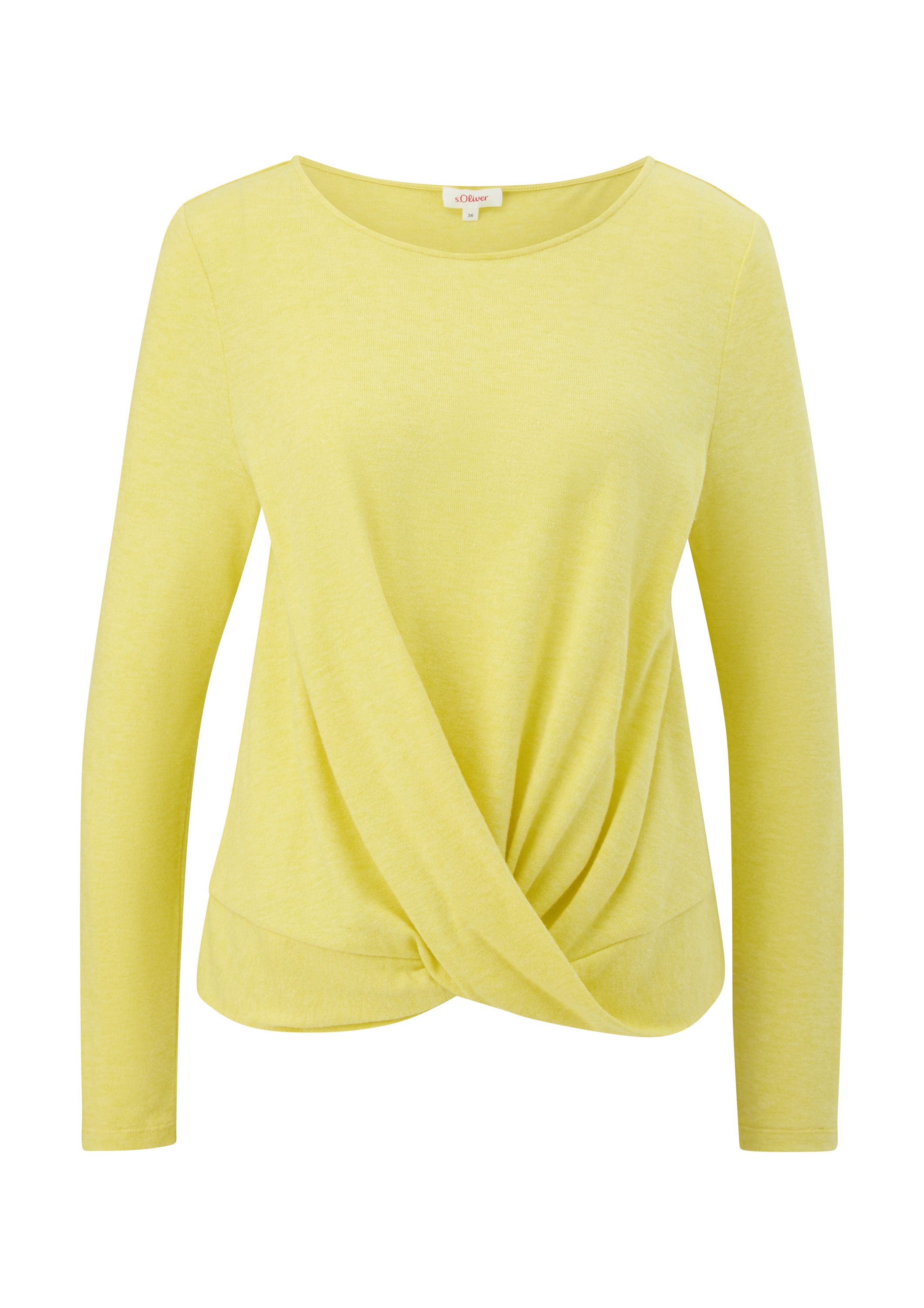 s.Oliver Langarmshirt T-Shirt Longsleeve mit Wickeldetail günstig online kaufen