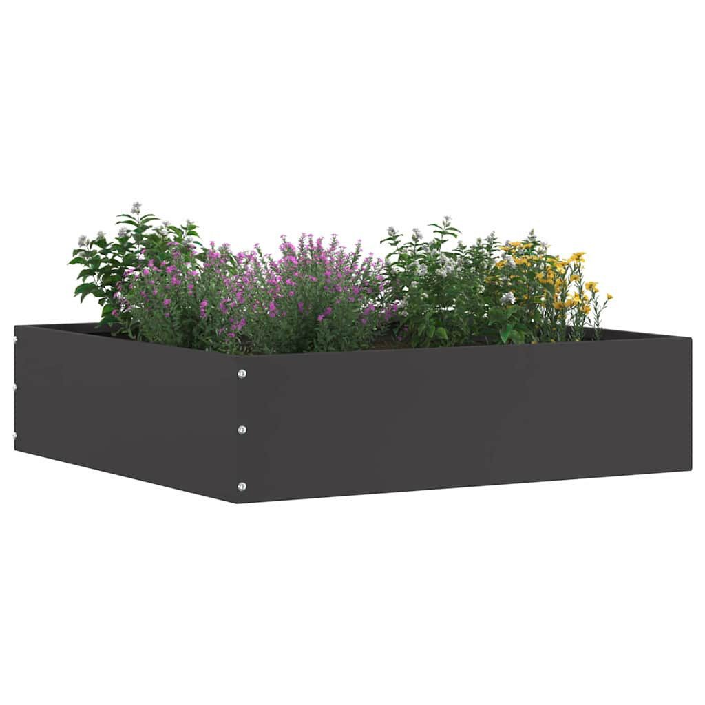 vidaXL Beetumrandung Raseneinfassung Schwarz 50 x 50 x 13 cm Stahl