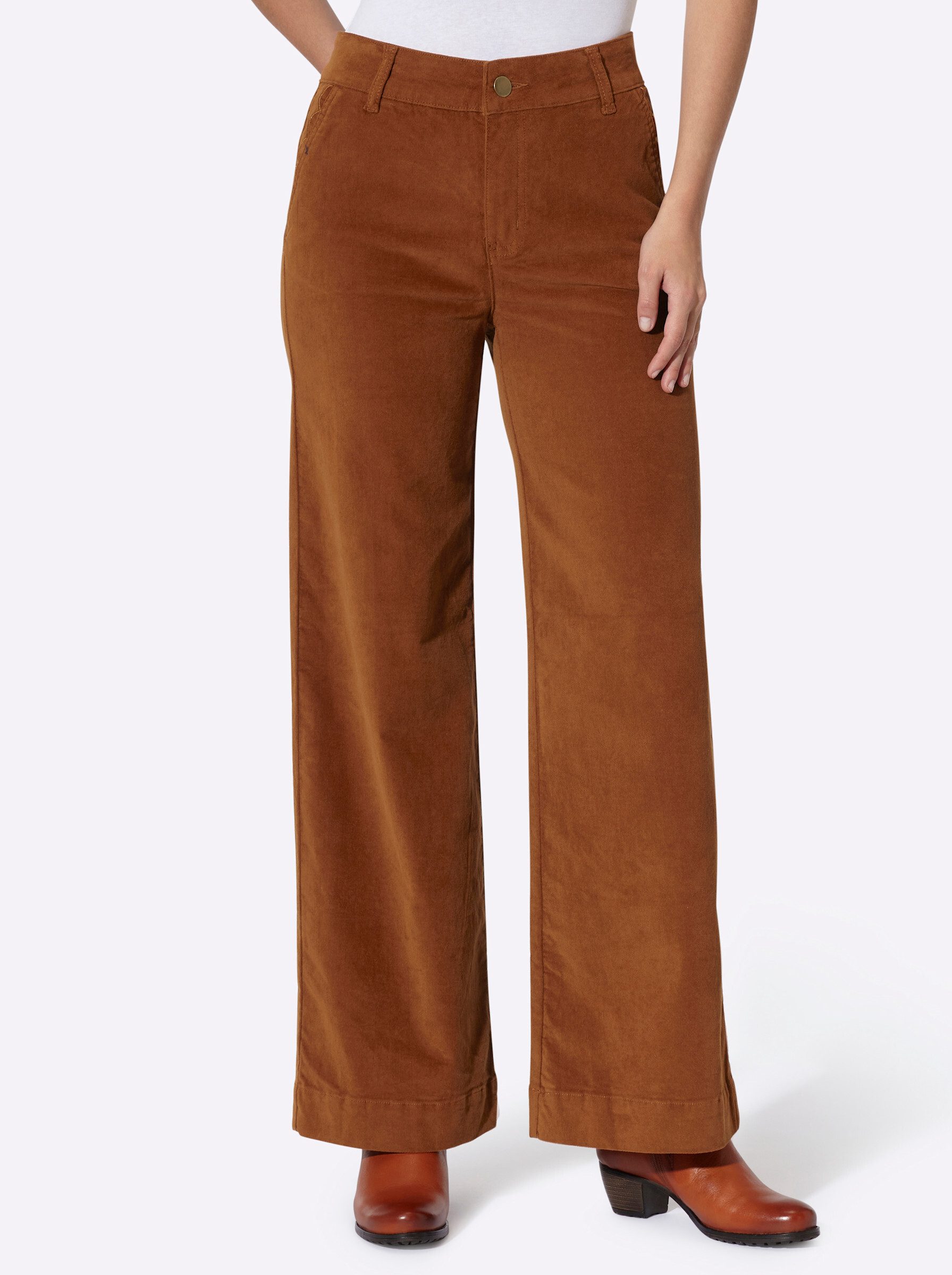 heine Jerseyhose Samt-Hose normal