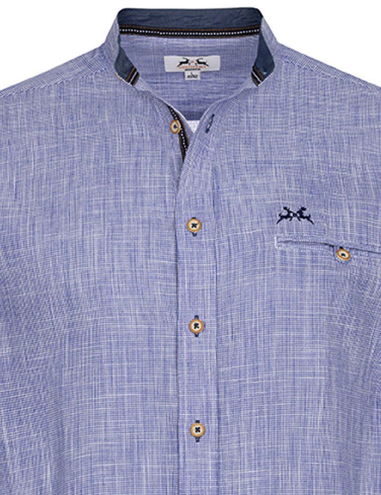 Maddox Trachtenhemd MADDOX Trachtenhemd mit Stehkragen - Hemd-52, Bla günstig online kaufen