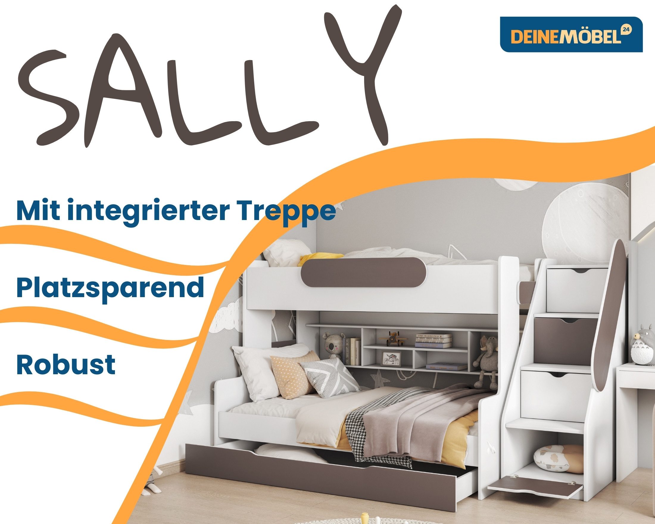 Deine Möbel 24 Funktionsbett SALLY Etagenbett günstig online kaufen